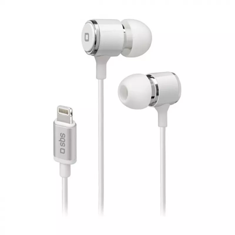 SBS TEINEARLIGHTW - hoofdtelefoon - in-ear - bellen & muziek - wit - knop - buttons