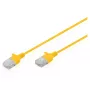 Patchkabel CAT6 U-UTP slank, DIGITUS DK-1618-050S-Y, 5 m, geel