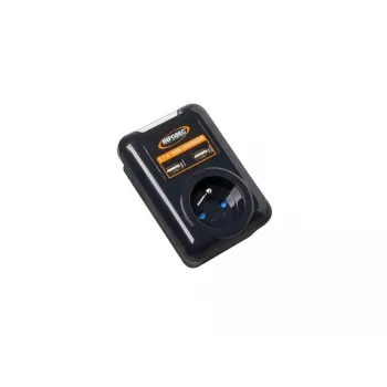 Infosec S1 USB NEO overspanningsbeveiliging, 1 stopcontact, met USB (61297)
