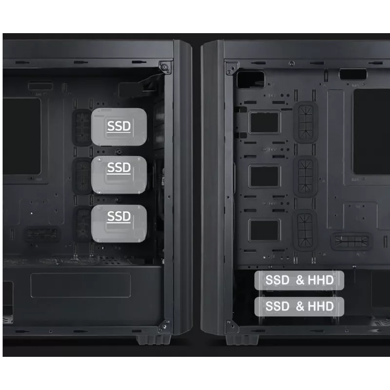 Gembird Fornax K500 ATX computerbehuizing, midi-tower, zwart