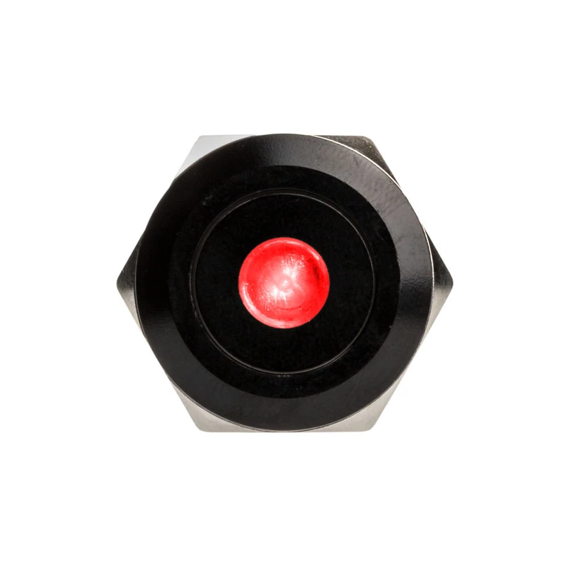 DimasTech vandalismebestendige drukknop 22 mm Blackline Dot RGB PD223