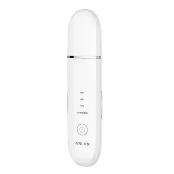 Ultrasone huidscrubber ANLAN ALCPJ07-02 – wit, ultrasoon peeling- en dieptereinigingsapparaat