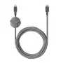 Native Union Night Cable USB-C-naar-Lightning-kabel, 3 m, Zebra
