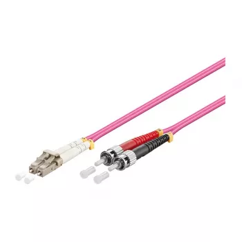Patchkabel LWL duplex OM4 (multimode, 50/125) LC/ST, LSZH, omkeerbare polariteit, 7,5 m, Good Connections®
