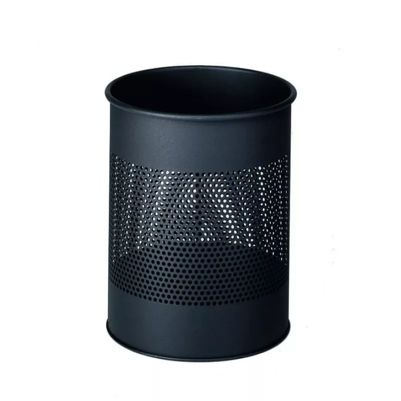 Afvalemmer Durable 331058 15 L rond metaal antraciet
