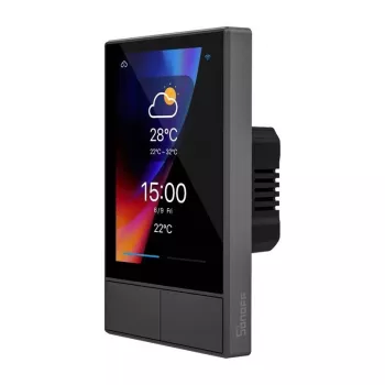 Wandgemonteerd intelligent Wi-Fi-bedieningspaneel Sonoff NSPanel zwart 120 mm