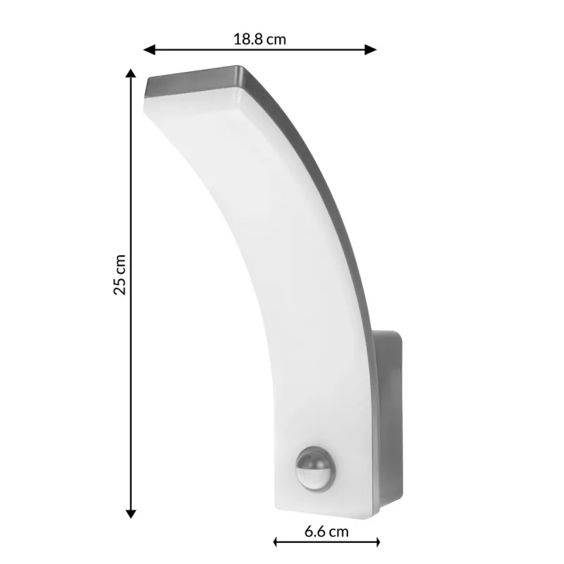 LED-wandlamp MACLEAN MCE512 GR met bewegingssensor, energiezuinige LED-lamp