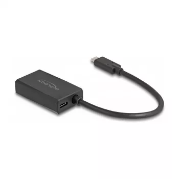 Adapter DisplayPort female naar USB Type-C male DeLOCK 4K PD 85W
