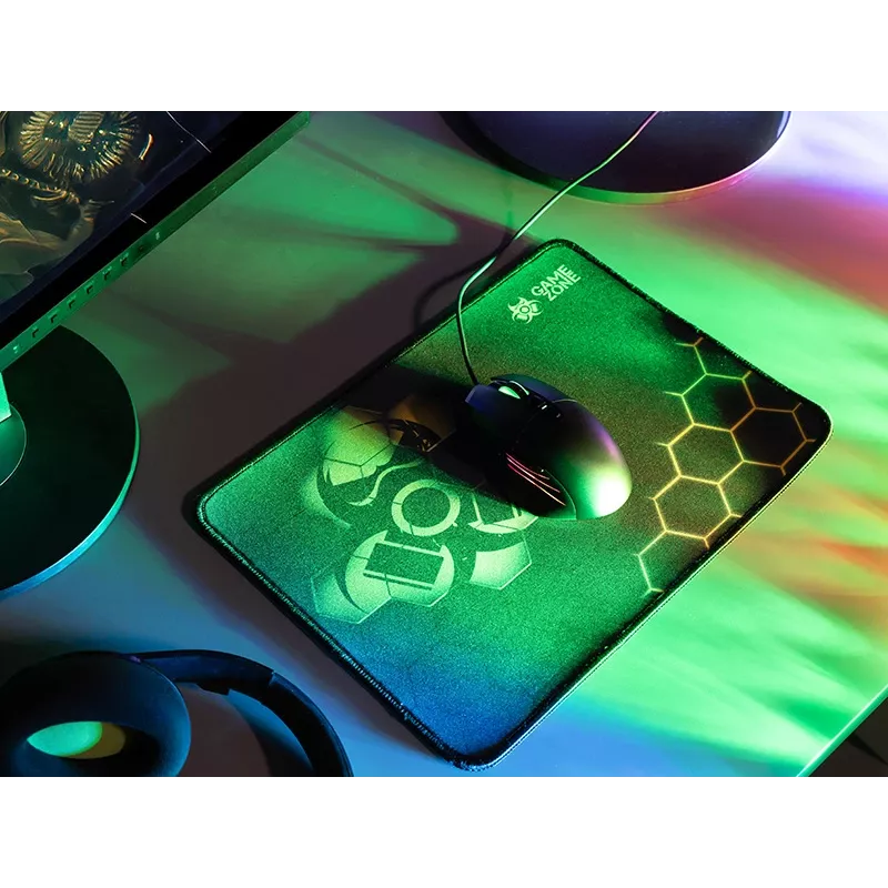 TRACER GameZone Hexy3 gaming muismat, 35 x 28 x 0,4 cm, zwart/geel