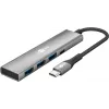 Goobay Slim 4-poorts USB-hub USB-C naar/USB-A 5 Gbit/s - -Plug> 1x (76562)