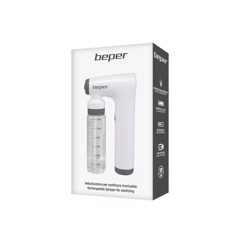 Beper P202VAL110 Oplaadbare desinfectiespuit, 120 ml, 2000 mAh