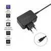 Mobiele oplader QOLTEC 51024 – universele AC-indoorlader, 65 W PD, 20 V/3,25 A, 1,2 m kabel, zwart