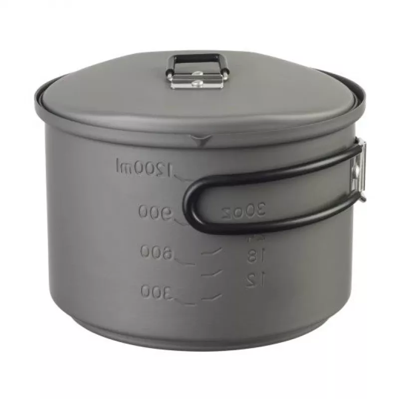 ESBIT kookset met spiritusbrander, aluminium 1,5 L, Ø15,4 cm, H115 mm, zwart