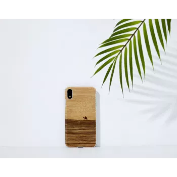 Smartphonehoes man and wood voor iPhone XR — terra wit beschermhoes