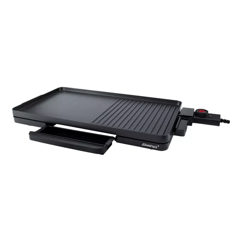 Elektrische tafelgrill Steba VG 30 slank met instelbare temperatuurregeling, zwart