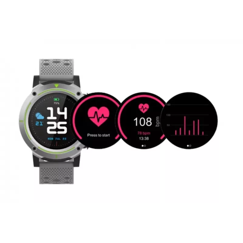 Denver SW-510 GPS-smartwatch, 1,3" touchscreen, grijs