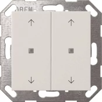 Wandschakelaar wip Gira toets wip KNX 2v zuiver wit 517403 — 2-voudige KNX wip, wit