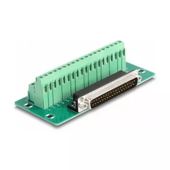 DeLOCK D-Sub 37-polig stekker op klemmenstrook voor DIN-rail 51 mm 30 mm 116 mm