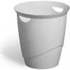 Prullenbak rond kunststof grijs Durable 776010