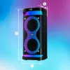 Draagbare luidspreker MANTA SPK0601B100, 100 W, Bluetooth, karaoke, draadloze microfoon, accu, equalizer, discolicht
