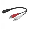 Microconnect AUDALH02 audiokabel 0,2 m 2 x cinch 3,5 mm rood