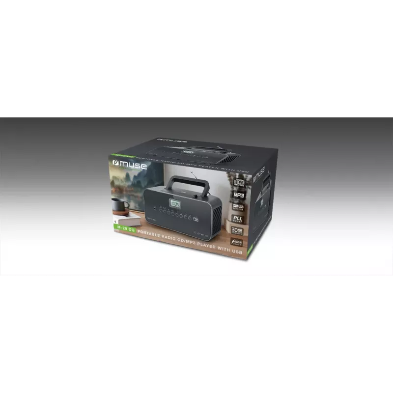 Muse M-28 DG cd-speler draagbare cd-speler zwart