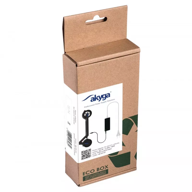 Akyga AK-EV-01 e-bike accuoplader voor 24V-accu's, 29,4 V / 2 A, 60 W, XLR-stekker