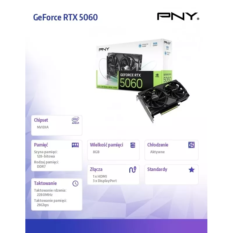 PNY GeForce RTX 5060 8GB grafische kaart