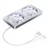 240 mm ARGB Infinity Mirror ventilator van Jonsbo ZA-240 wit, twee 120mm-ventilatoren, PWM-ondersteuning