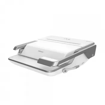 Fellowes 3-in-1 multifunctioneel bindapparaat Lyra, wit/zilver binden, nieten & perforeren in één apparaat, voor formaat DIN A4 - 1 stuk (5603101)