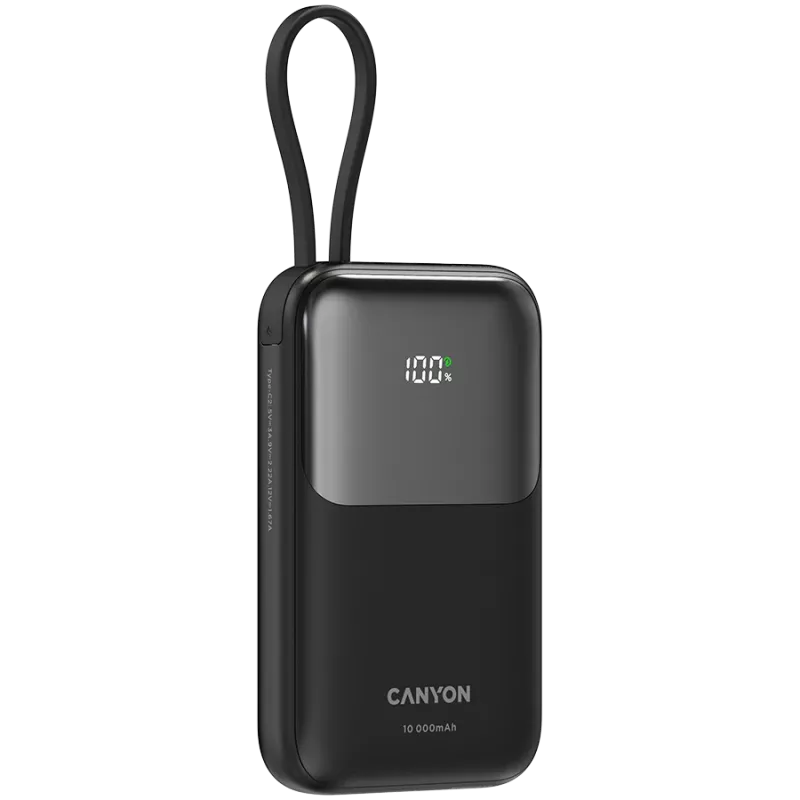 OnPower 101 met geïntegreerde kabel 10000 mAh PD22.5W zwart