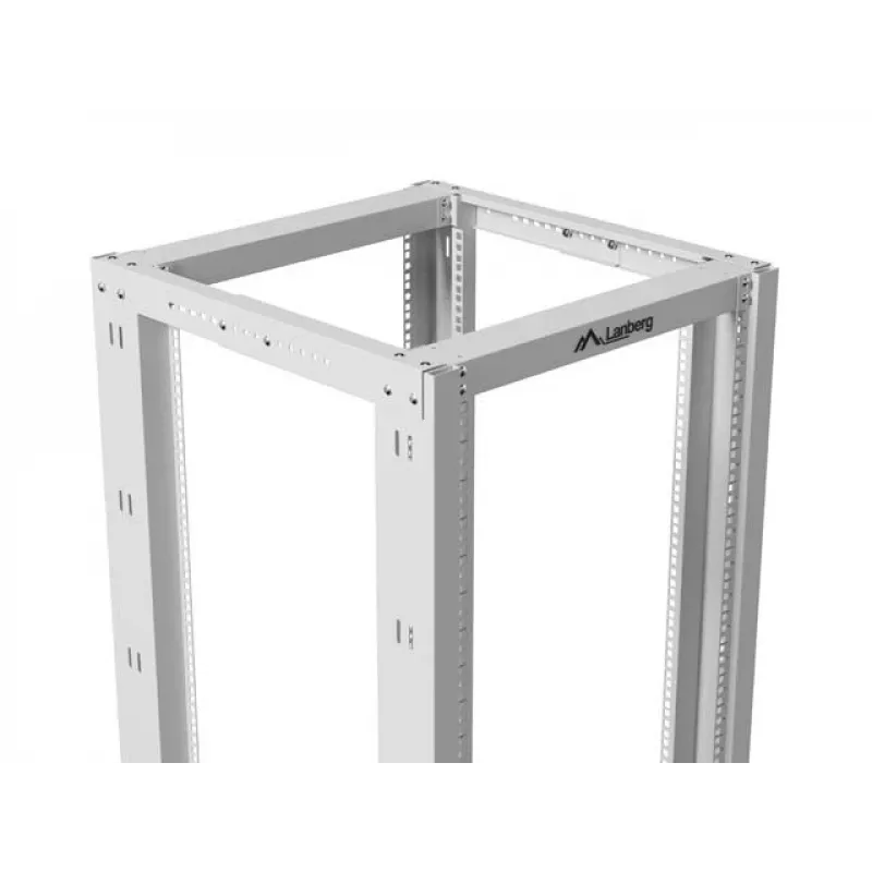 19 inch open rack LANBERG 42U, diepte 800 mm, breedte 600 mm, grijs