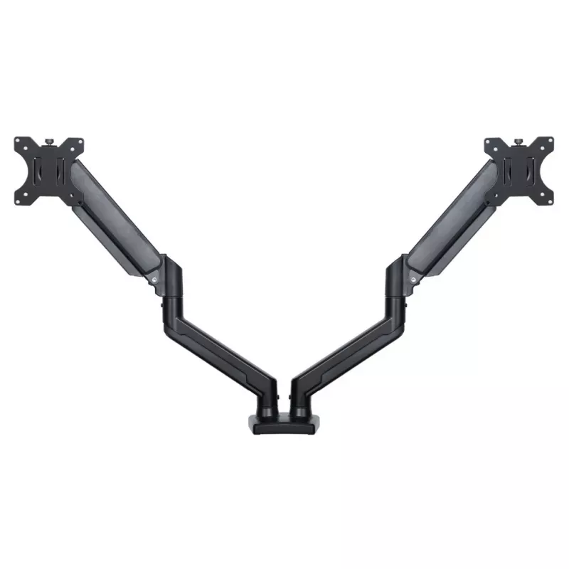 Monitor tafelbeugel ART RAMM UM-116 voor 2 monitoren 13–32 inch, in hoogte verstelbare dubbele armbeugel