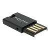 DeLOCK USB 2.0 kaartlezer zwart Micro SD MicroSDHC MicroSDXC 480 Mbit/s