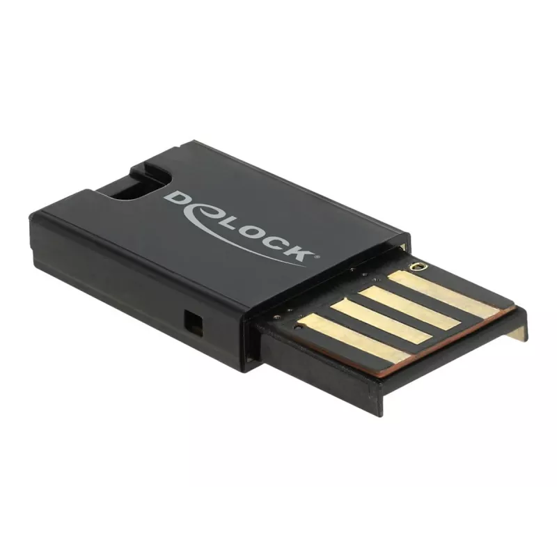 DeLOCK USB 2.0 kaartlezer zwart Micro SD MicroSDHC MicroSDXC 480 Mbit/s