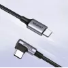 Ugreen USB-C (recht) / USB-C (haaks) PD QC 60W 3A 0,5 m US255 (grijs)