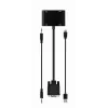 Videokabel-adapter GEMBIRD A-VGA-HDMI-02 0,15 m — HDMI + VGA (D-Sub) bus naar VGA (D-Sub) stekker, zwart