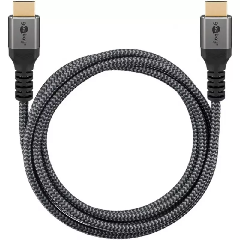 Goobay 65263 HDMI-kabel 5 m HDMI type A (standaard) grijs (65263)