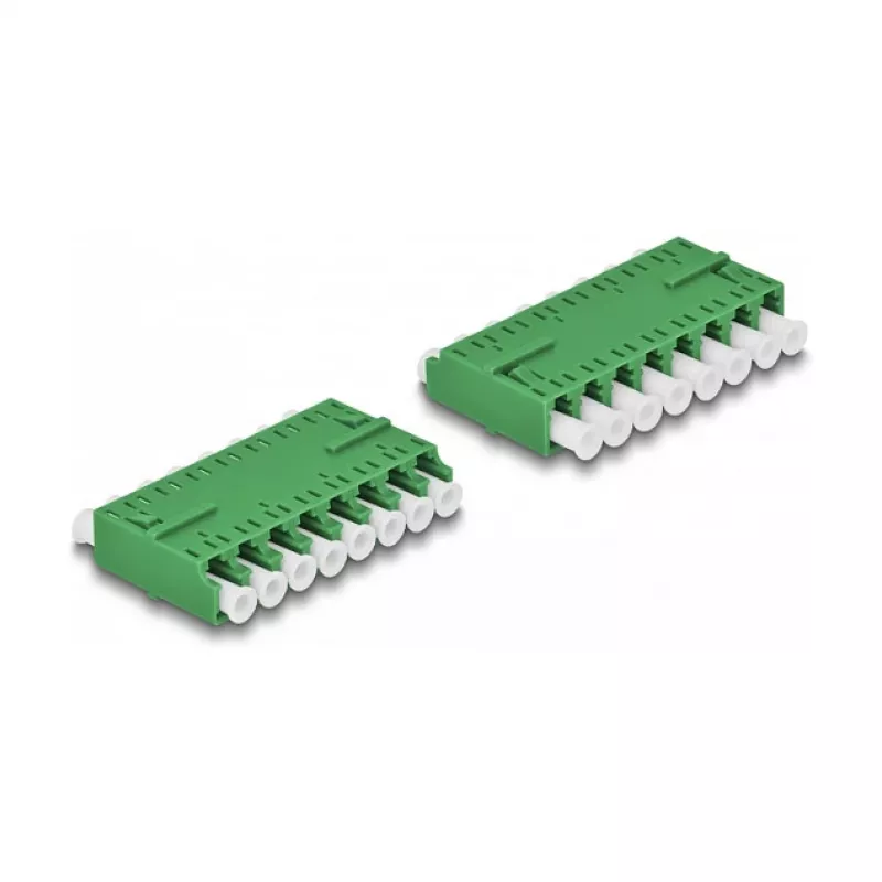 DeLOCK glasvezelkoppeling HD LC octuplex bus naar LC octuplex bus groen