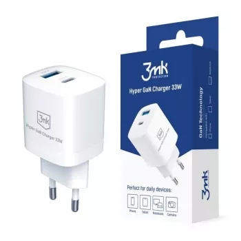Oplader 33W GaN PD 1xUSB-A+1xUSB-A