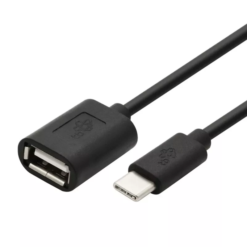 TB kabel OTG USB AF - USB-C 15cm zwart (AKTBXKU4PAC015B)