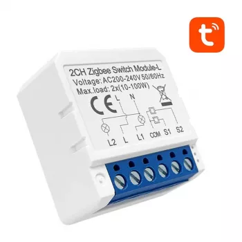 Slimme schakelaarmodule Avatto LZWSM16-W2 ZigBee — geen nuldraad nodig, inbouwrelaismodule