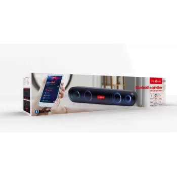 Gembird SPKBT-BAR400L soundbar-luidspreker zwart 2.0 kanalen 10 W