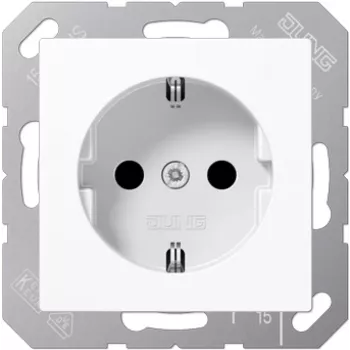 JUNG A 1520 BFKI WW breukvaste SCHUKO-stopcontact, alpinwit