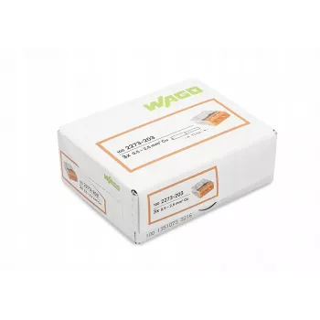 Wago 2273-203 kabelverbinder/verdeler oranje, transparant
