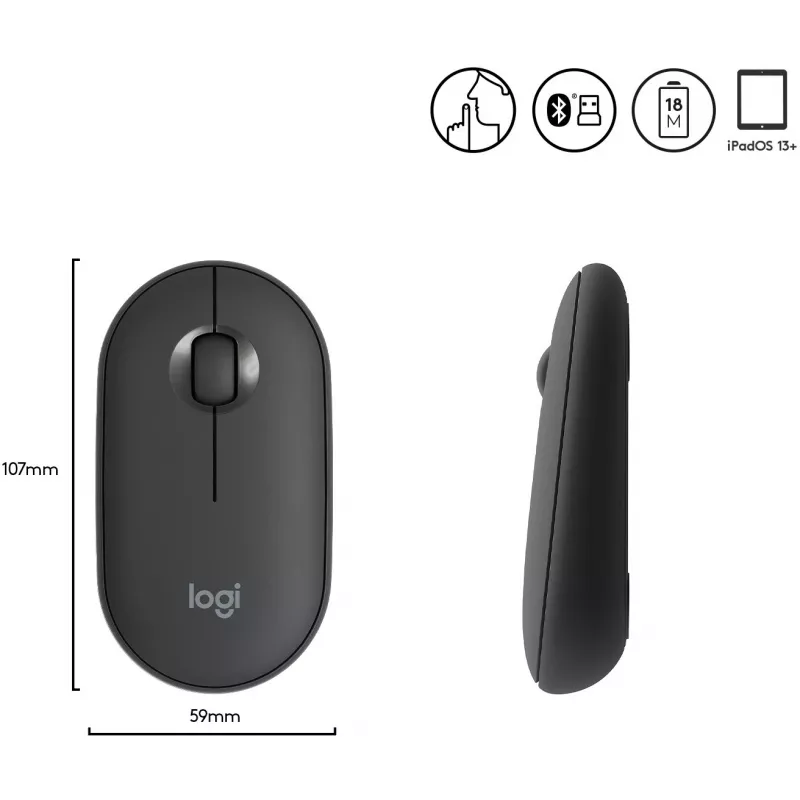 Muis USB optisch draadloos M350/GRAPHITE 910-005718 Logitech