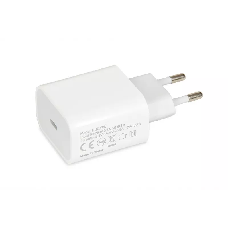 Indoor USB Type-C snellader IBOX C-37, 20W, USB-C PD 3.0, 3 A uitgang, wit