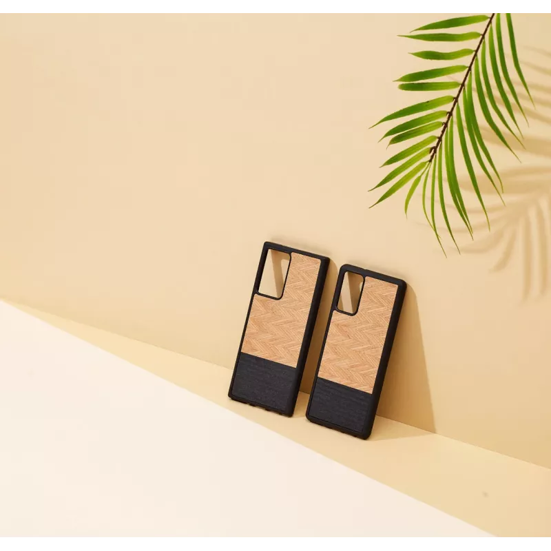 Smartphonehoes Man and Wood Galaxy Note 20 visgraat nero zwart
