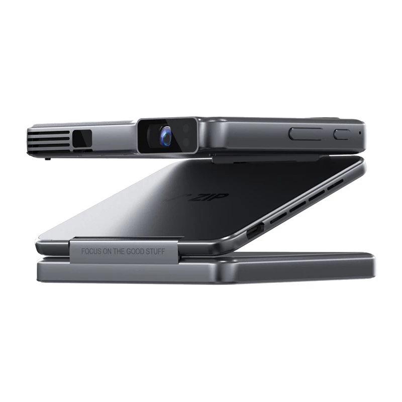 Projector Aurzen AURZEN Zip-projector (grijs) – draagbare thuis-/zakelijke projector