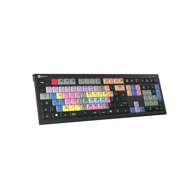 Logickeyboard LKB-EDIUS-A2PC-FR toetsenbord universeel USB AZERTY Frans zwart